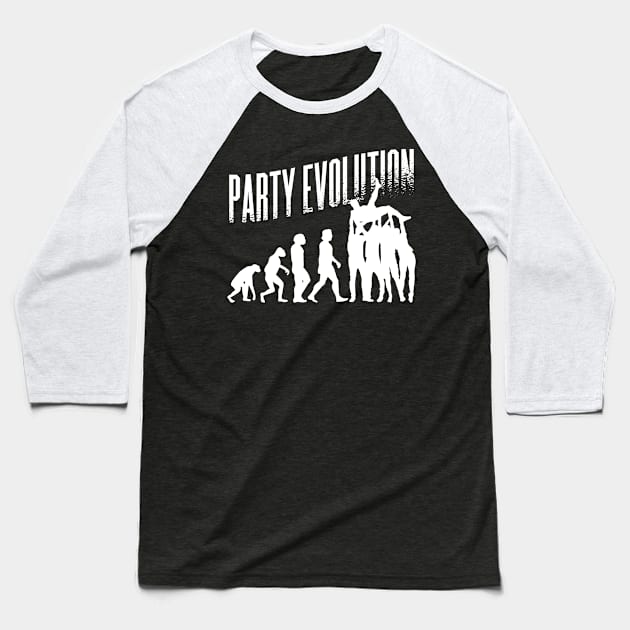 the party evolution in silhouette style, best gift for party lovers Baseball T-Shirt by AbirAbd